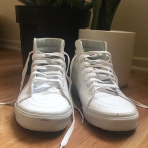 White high top Vans